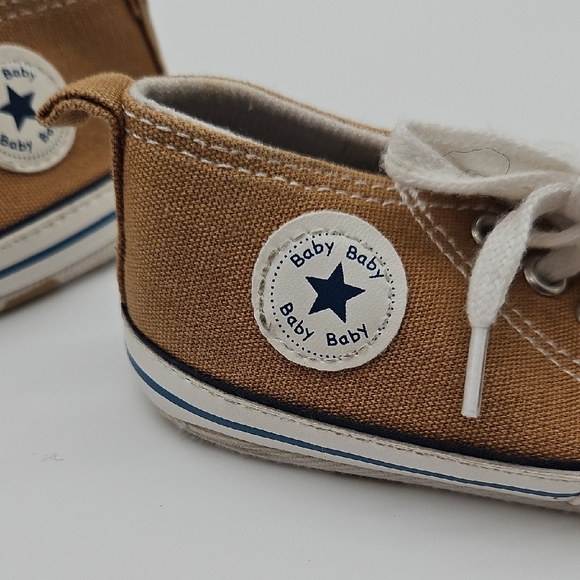 Baby Tan Canvas Sneakers - Picture 4 of 10